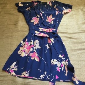 Yumi Kim Anthropologie Silk Faux Wrap Dress